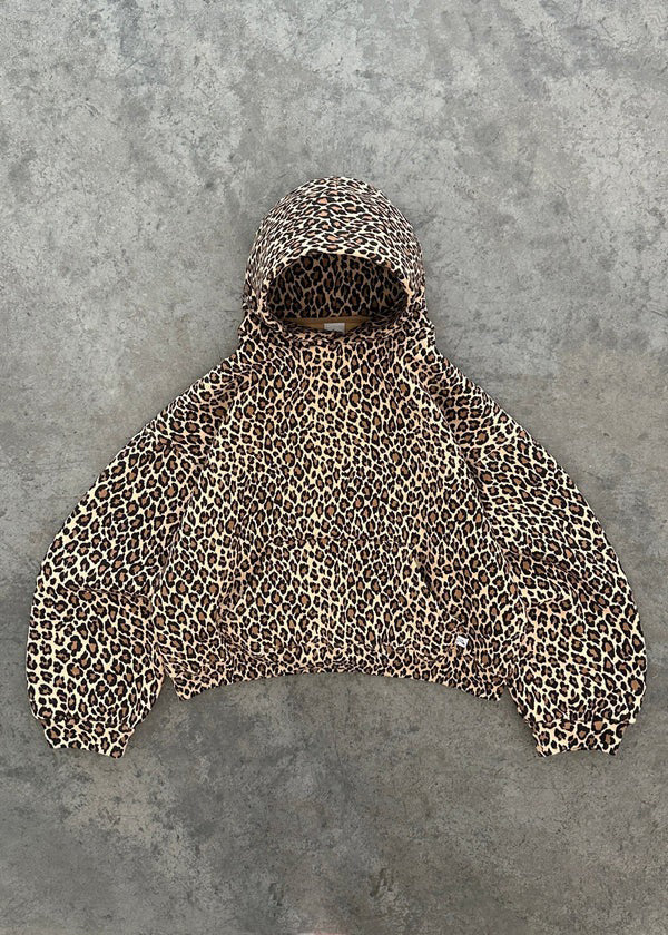 Layla - Hooded sweatshirt with leopard print