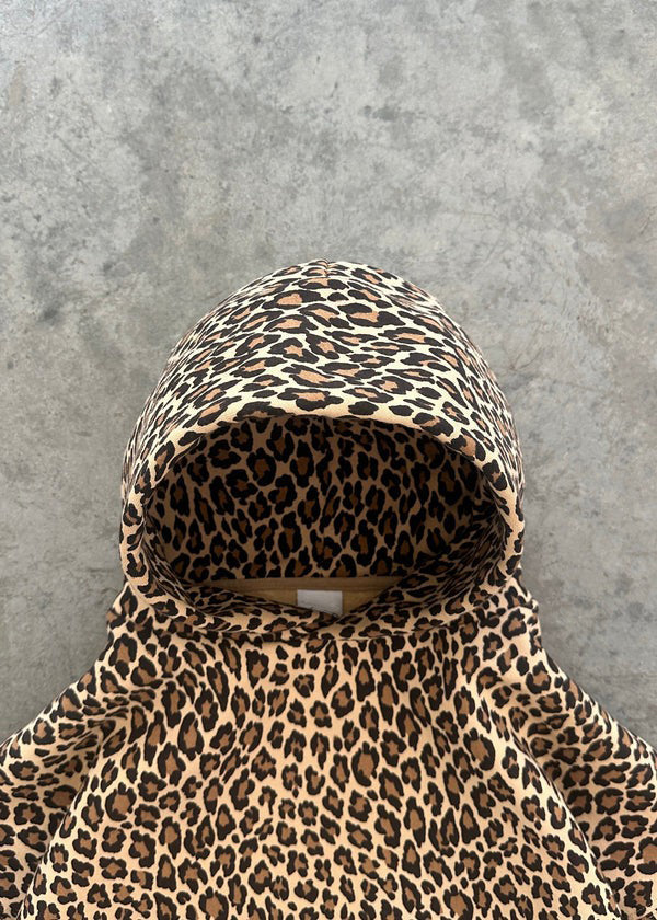 Layla - Hooded sweatshirt met luipaardprint