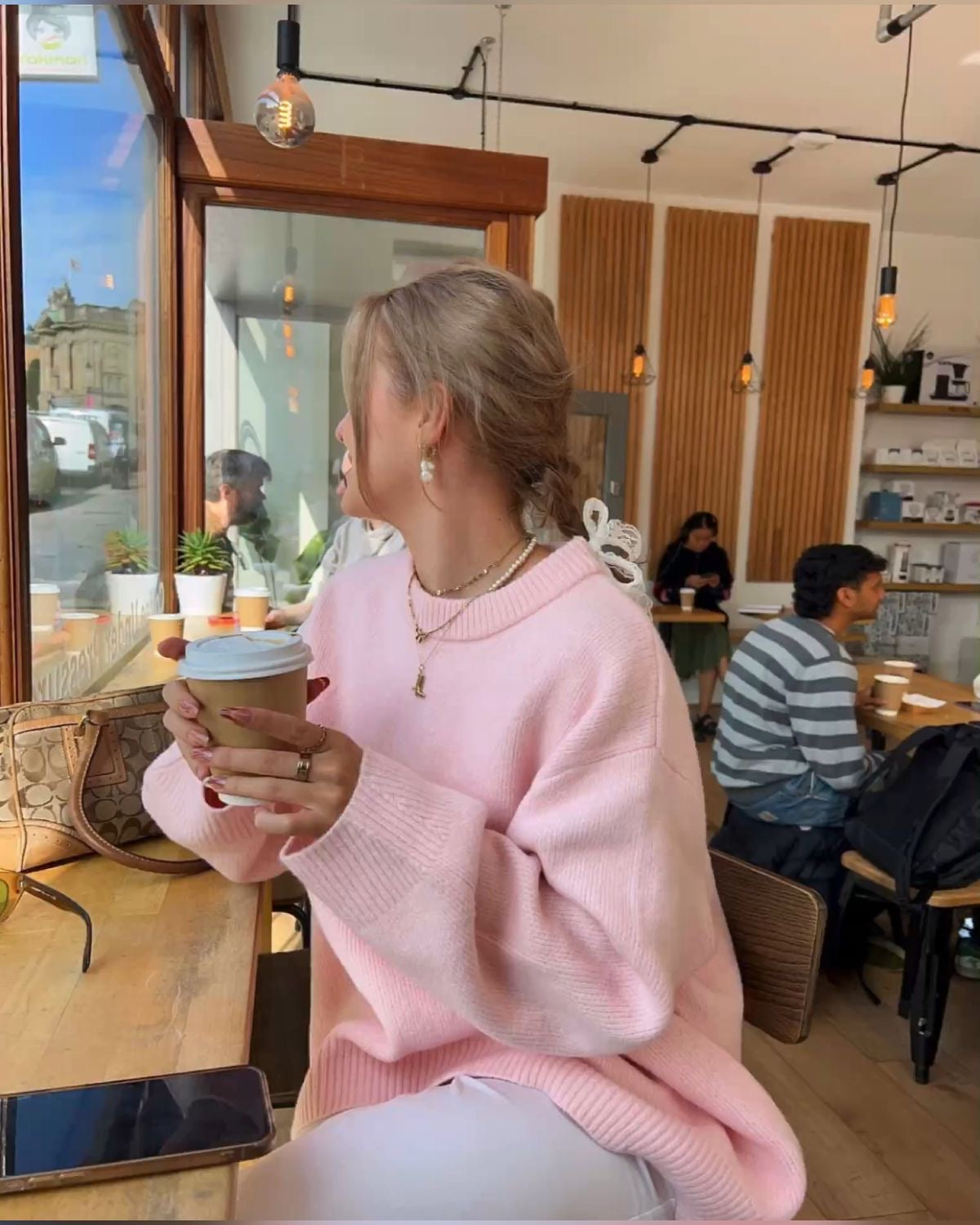 Noé | Oversized roze trui