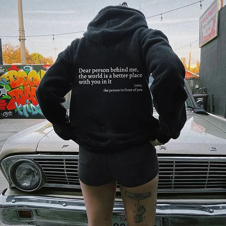 Lieve Persoon Achter Mij Hoodie (Unisex)