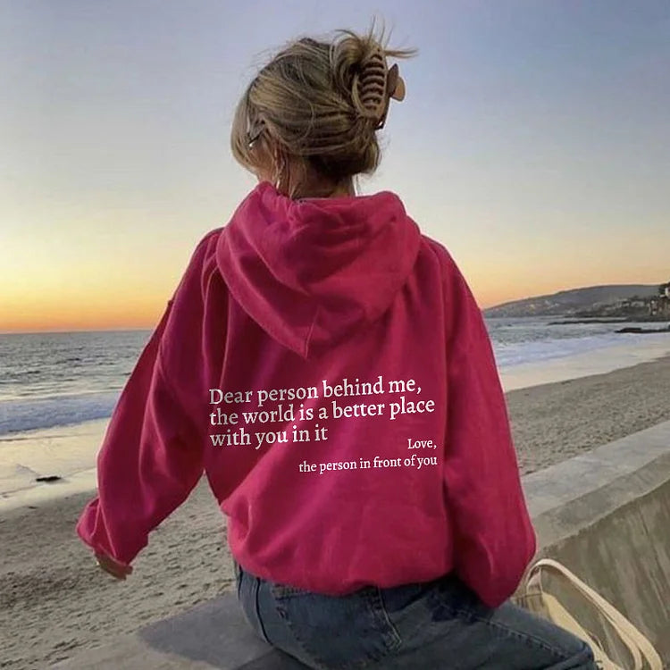 Lieve Persoon Achter Mij Hoodie (Unisex)
