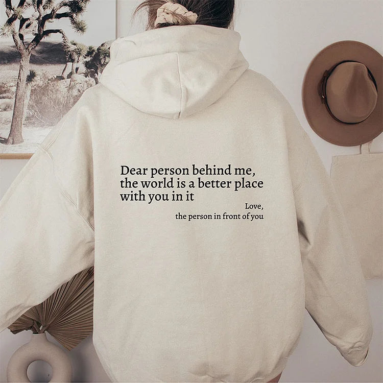 Lieve Persoon Achter Mij Hoodie (Unisex)