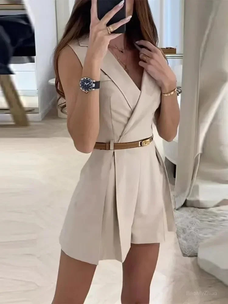 Louise™ | Short Elegant Sleeveless Jumpsuit