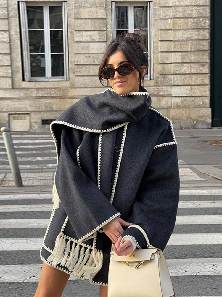 Marie | Scarf Coat - Black Friday Sale!