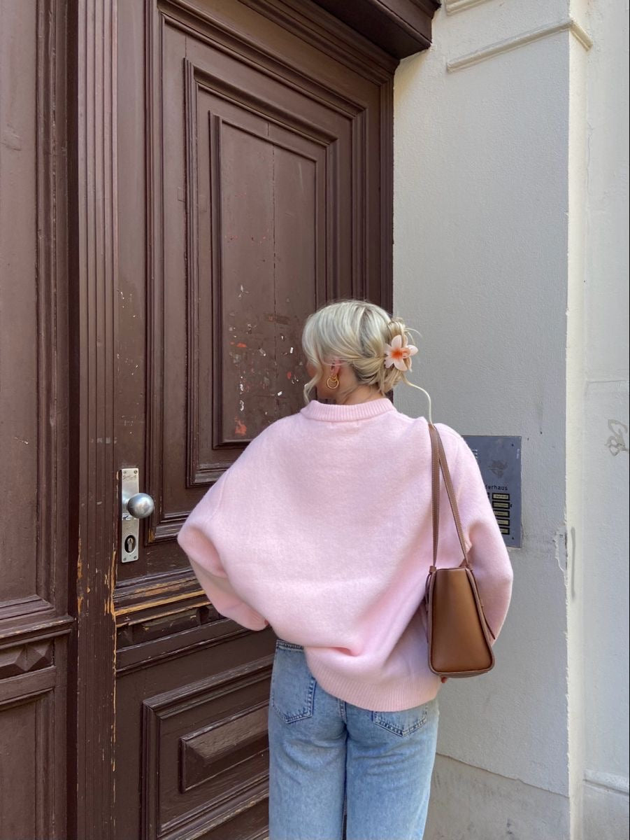 Noé | Übergroßer rosa Pullover