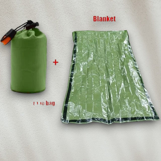 Biwakzelt-Notfallset für 2 Personen – wasserdichte Thermodecke aus Mylar